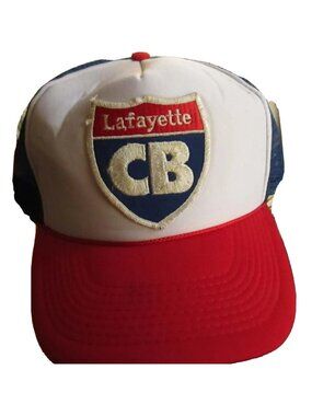 Trucker Hat Snapback Cap  Vtg LAFAYETTE CB C.B. TRUCKER PATCH Cobra Mesh